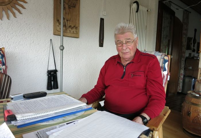 Heinz Rasch in seinem Haus (ca. 2020)