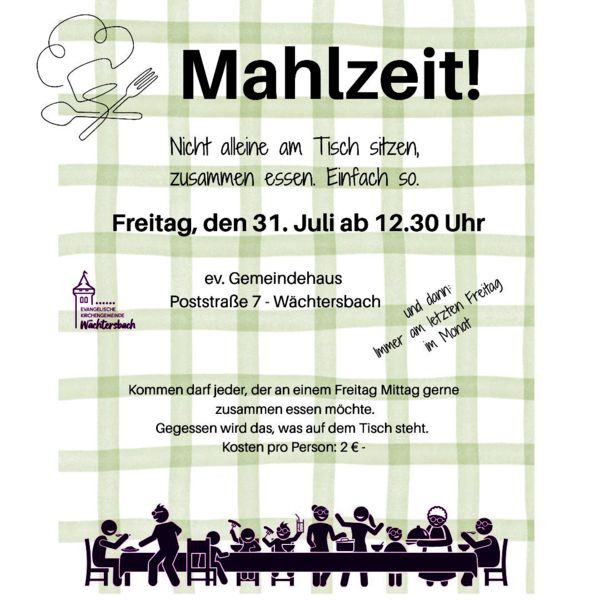 "Mahlzeit" am 31.07.2026