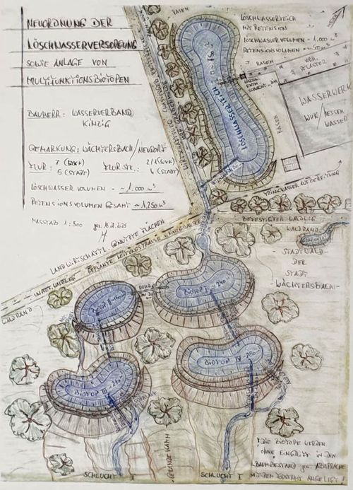 Freiflächengestaltungsplan von Löschteich und Biotopen Freiflächengestaltungsplan von Löschteich und Biotopen