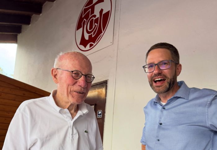 Thorsten Stolz mit Achim Tews (Deutscher Meister 2023 Ü-90)