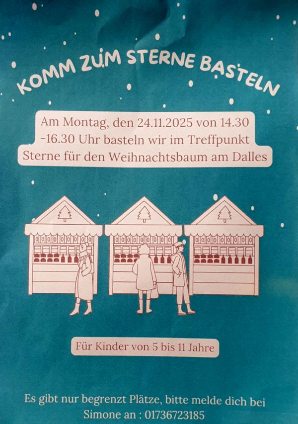 Sternebasteln am 24.11.2025 Sternebasteln am 24.11.2025